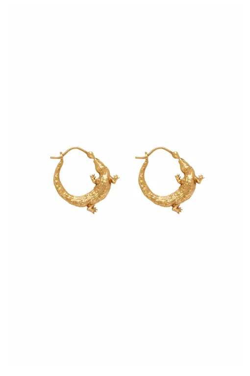 Alemais Aligator Hoop - Gold
