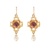 Ben Amun Bezel Earring - Gold