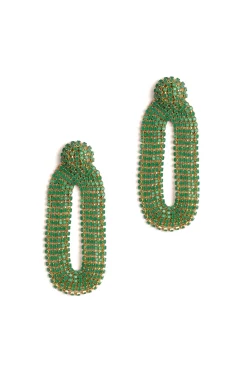 Deepa Gurnani Bianca Earring - Green