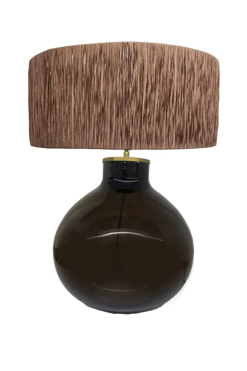 Husk Glass Lamp - Charcoal