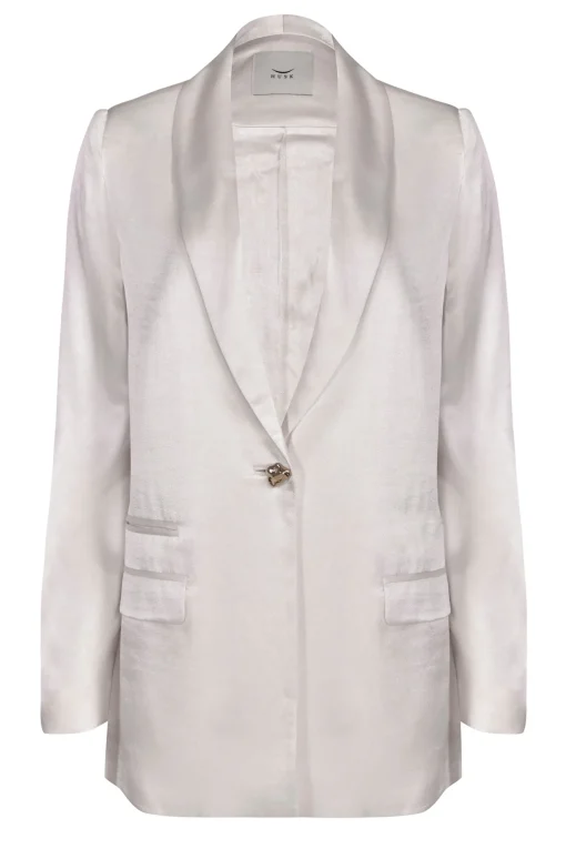 Husk SIENNA BLAZER - Oyster