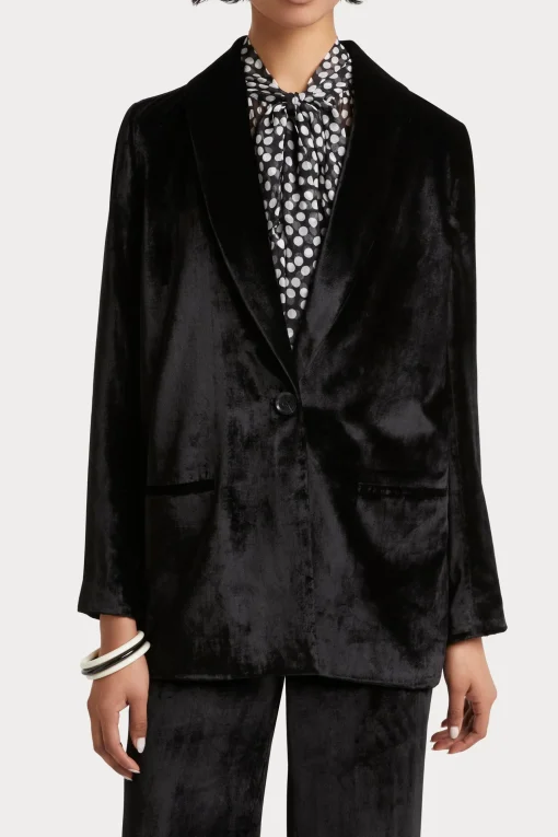 Husk Velvet Blazer - Black