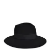 Sarah J Curtis Wool Fedora - Black