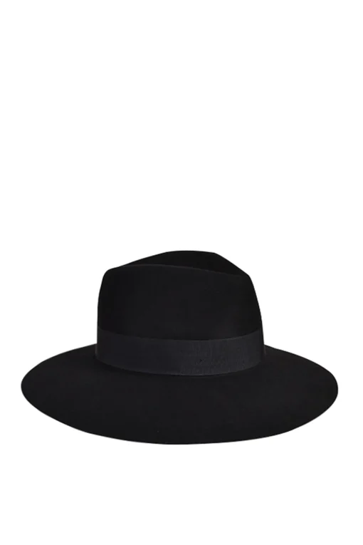 Sarah J Curtis Wool Fedora - Black