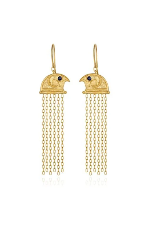 Temple Of The Sun Falcon Earrings
