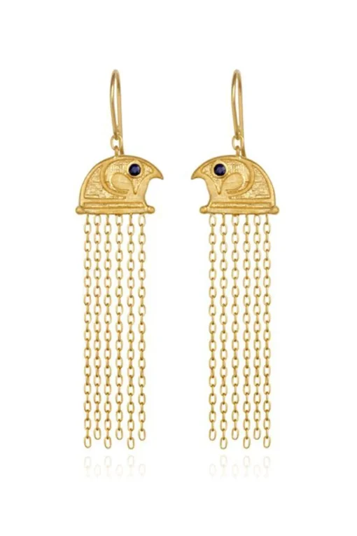 Temple Of The Sun Falcon Earrings