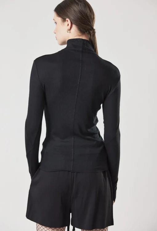 Thom Krom Rollneck Top - Black