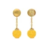 Vanessa Baroni Raffia Earring - Yellow